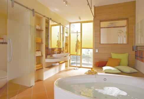 porta scorrevole in vetro per il bagno