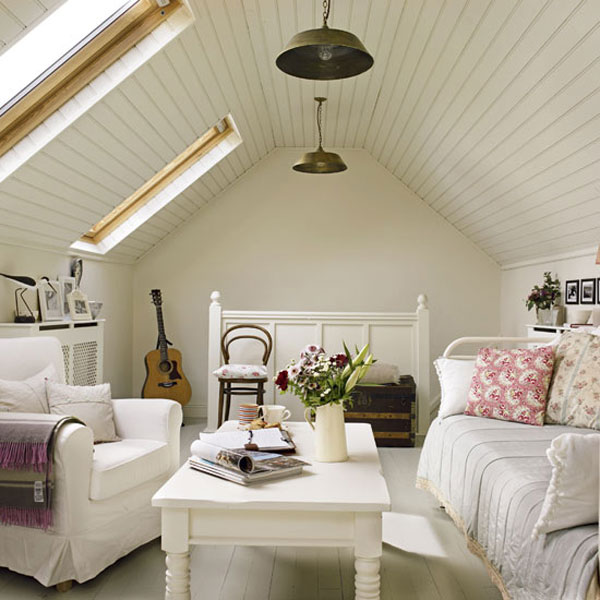 mansarda in stile shabby chic