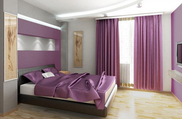 camera da letto viola