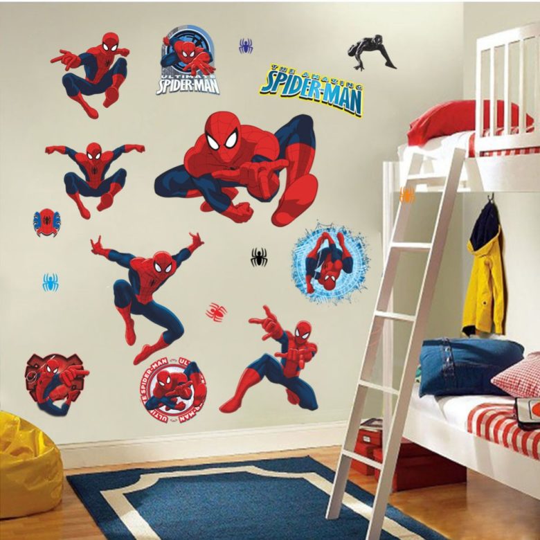 adesivi-camerette-spiderman