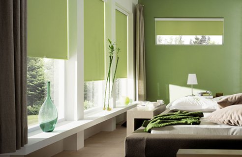 stanza da letto verde
