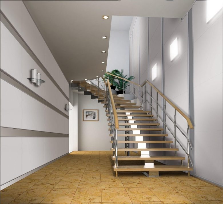 modern interior with stair (computer generated image)