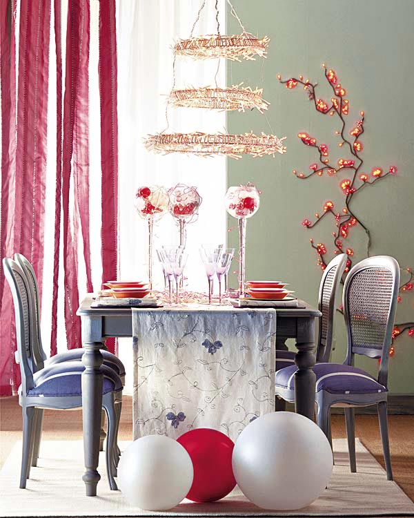 decorazioni per tavola natalizia