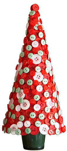 cute-buttons-craft-unique-christmas-tree-fun-table-top-personal-office-work-decoration-diy-make-red-white-buttons