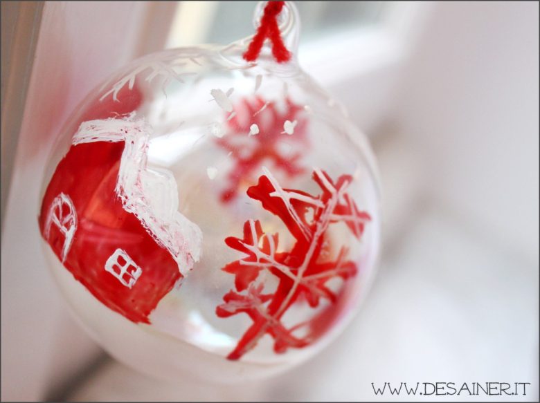 palline natalizie decorate a mano