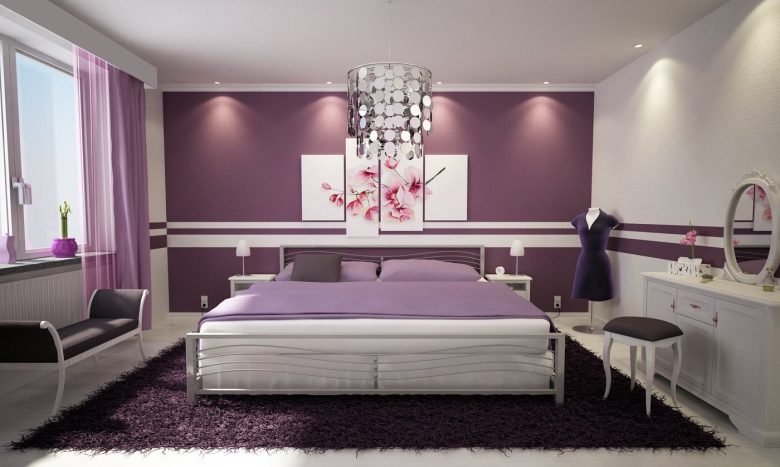 classic-remarkable-purple-bedroom-with-neutral