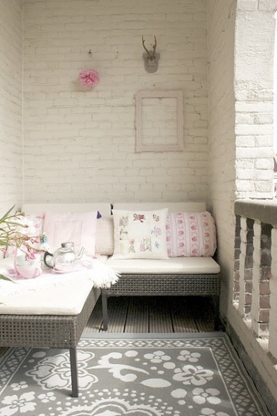 arredo balcone romantico