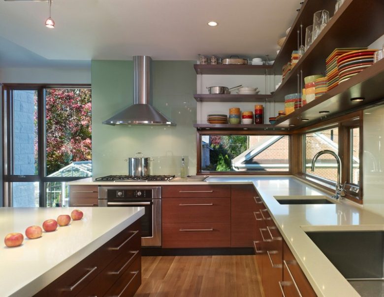 cucina scaffale aperto