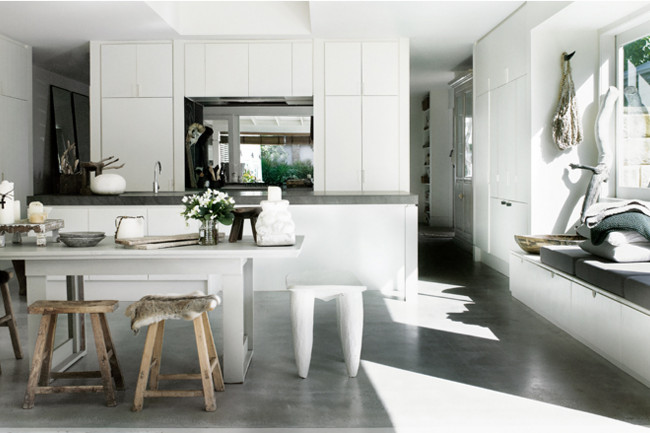 pavimento-cemento-cucina-moderna