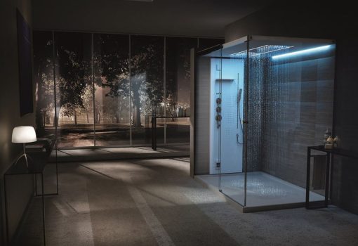 Doccia con sauna bagno turco