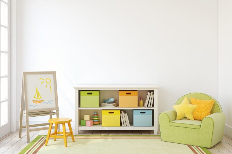 Interior,Of,Playroom.,Interior,Mock,Up.,3d,Render.