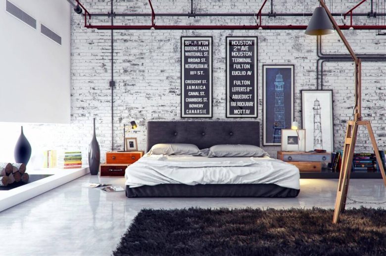 camera-letto-industrial-style