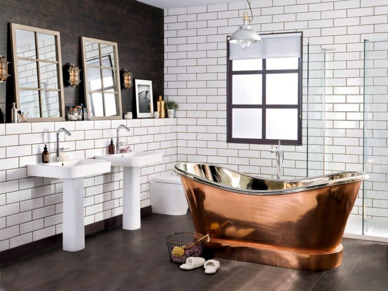bagno-industriale-vasca-color-rame