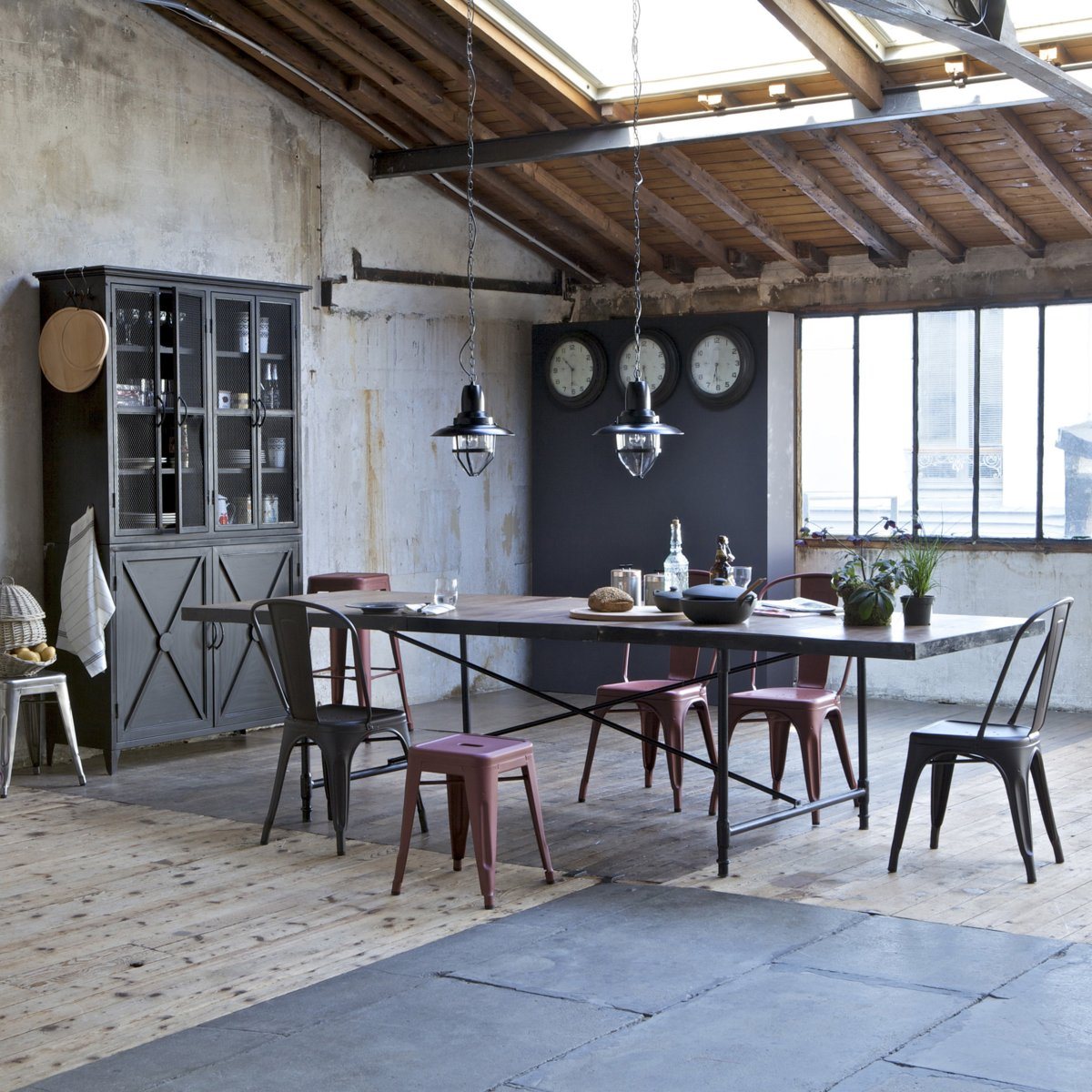 cucina-stile-industriale-neo-shabby-travi-vista