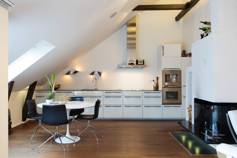 arredamento-mansarda-cucina