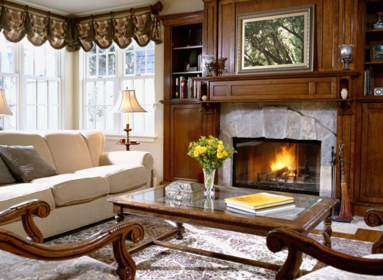 Living Room with Fireplace