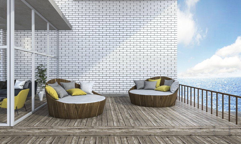 I materiali naturali usato per il design moderno di una casa al mare. I materiali naturali usato per il design moderno di una casa al mare.