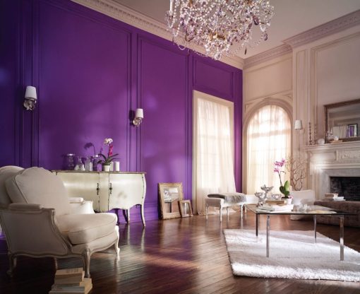 Colore viola: effetti deluxe per le pareti