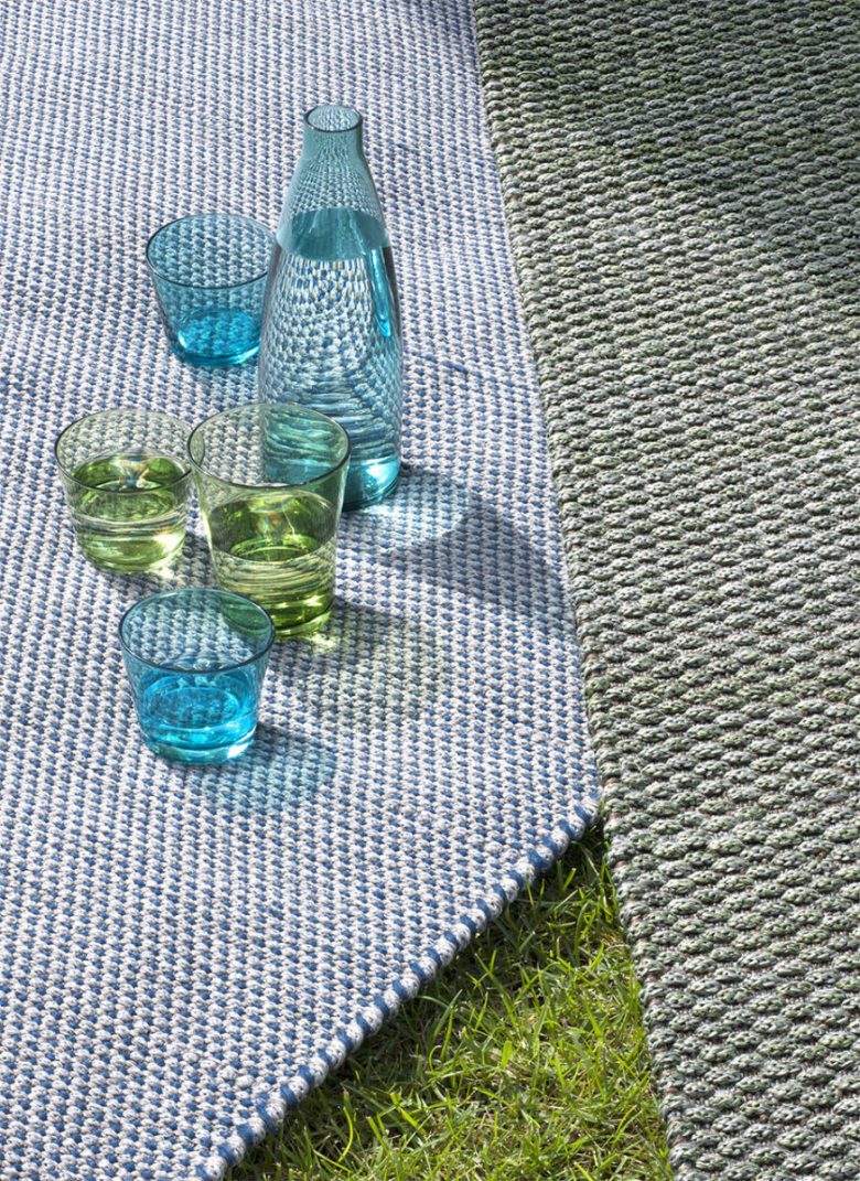 Tappeto Esterno In Plastica PP Riciclabile, 10x20 Cm, Reversibile, Nero/bianco, Per Patio E Picnic, Leggero