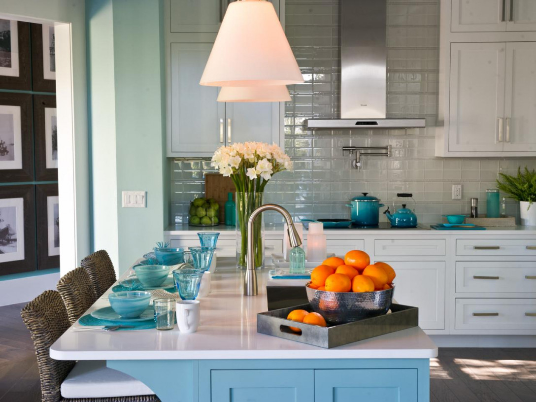 Interior: Coastal Style Kitchen Design Or Beach Themed Kitchen