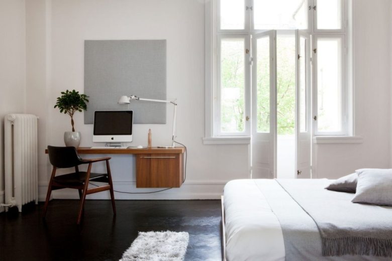 20 Minimal Home Office Design Ideas Inspirationfeed with minimalist bedroom office with regard to  House