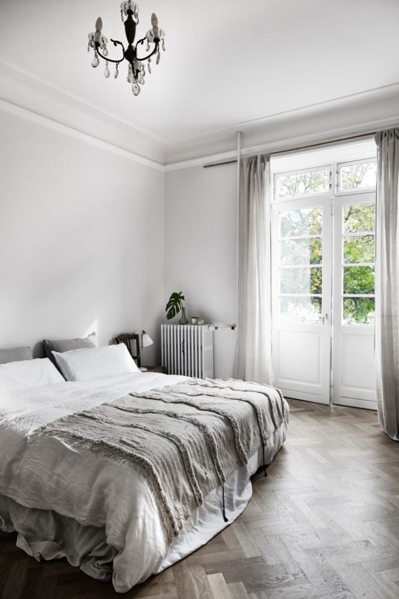 Marvelous a beautiful and simple grey bedroom with grey bedding light grey