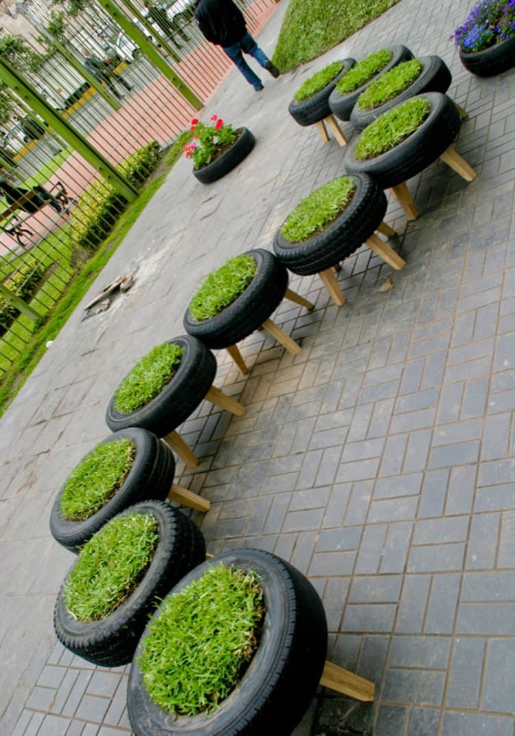 riciclare-penumatici-giardino