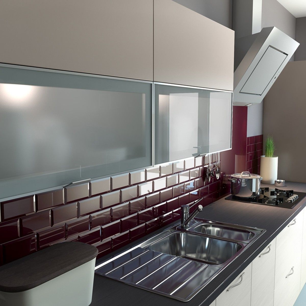 colore-borgogna-cucina-piastrelle