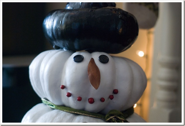 riciclare-zucca-pupazzo-neve