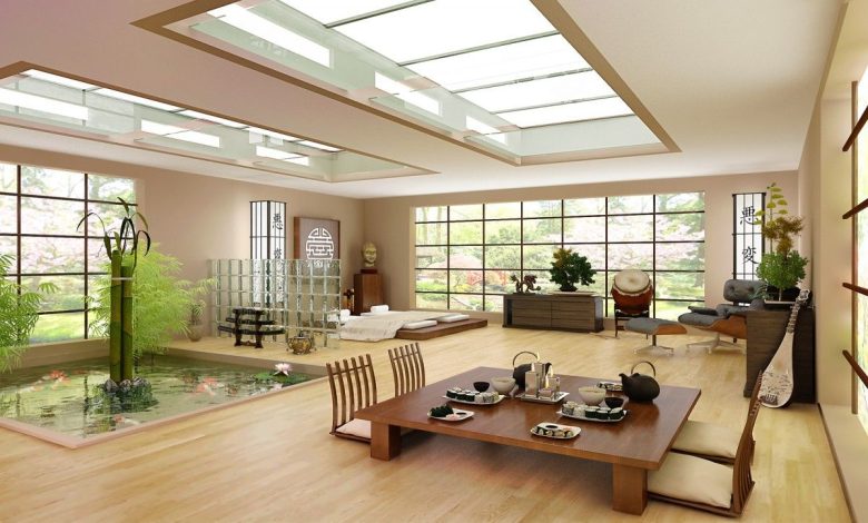 soggiorno-stile-giapponese-open-space