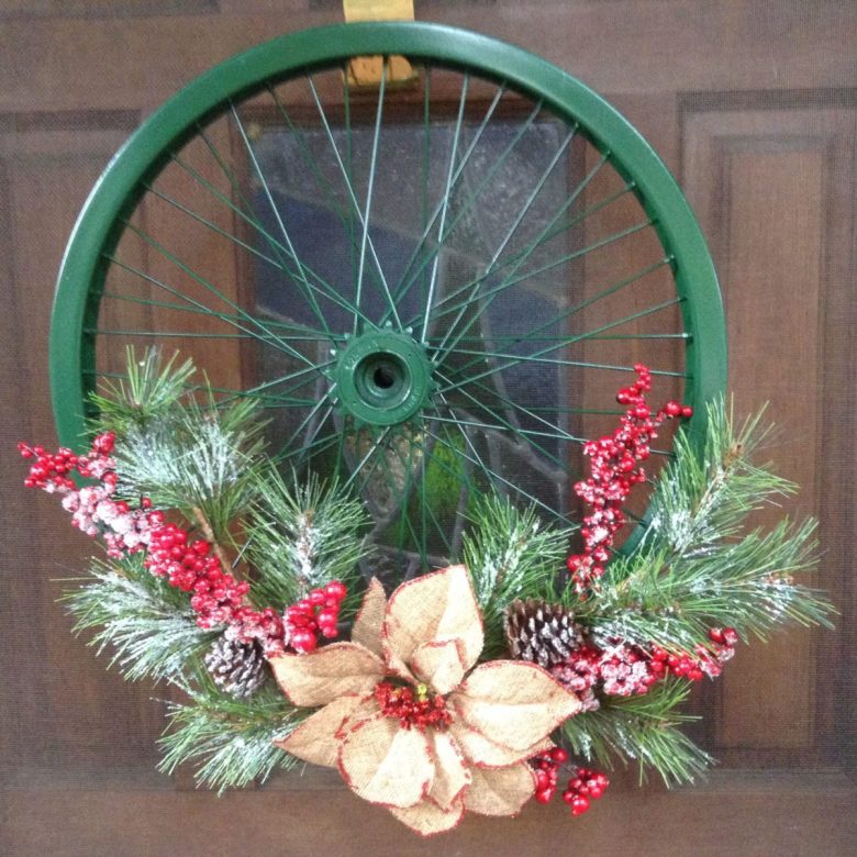 decorazione-natalizia-bici-cerchio