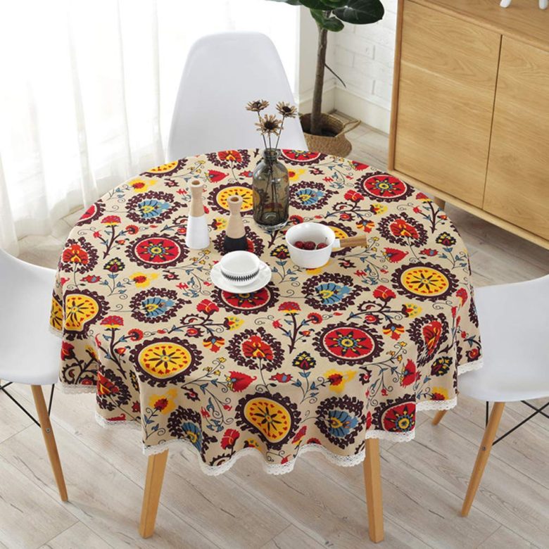 apparecchiare-tavola-stile bohemien-tovaglia
