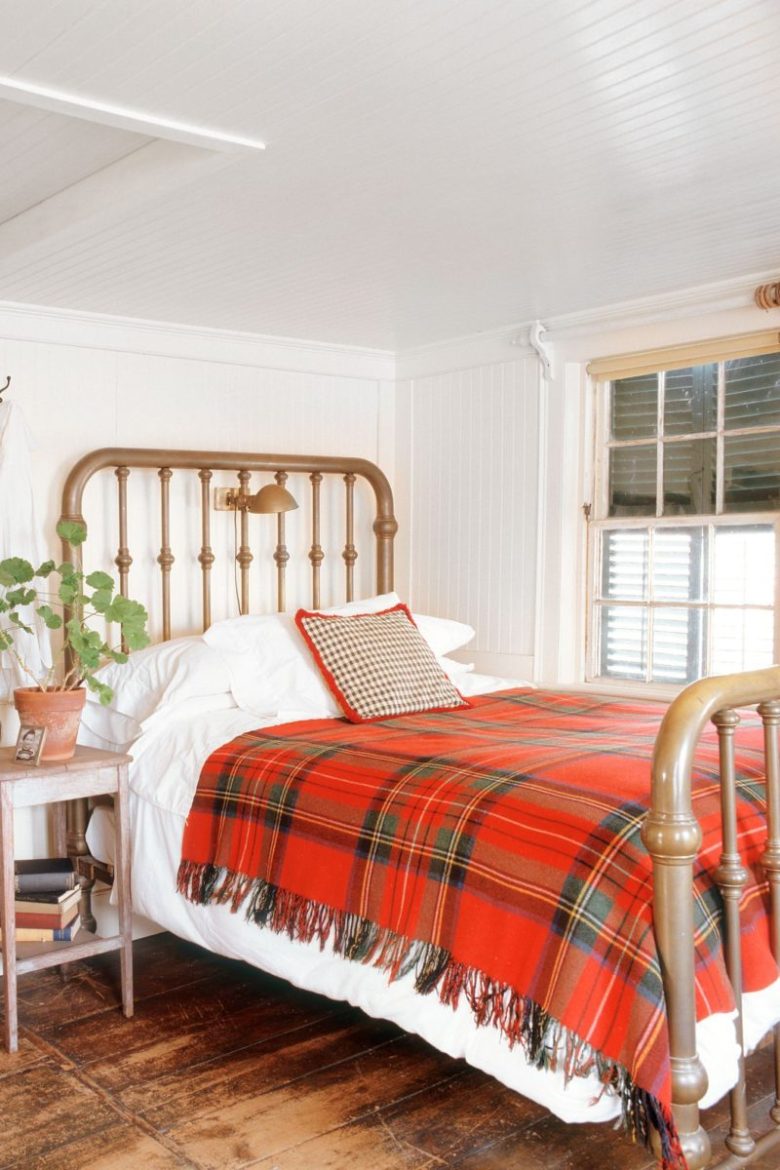 stile-cozy-camera-letto-coperta-vintage
