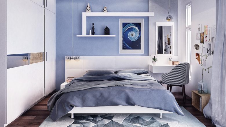 camera-letto-celeste-polvere-moderna