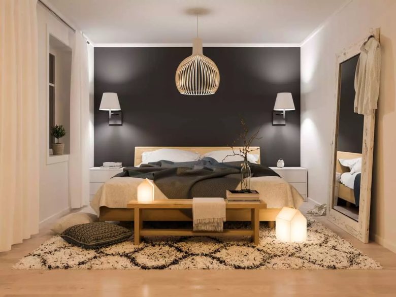 color-kaki-camera-letto-lusso