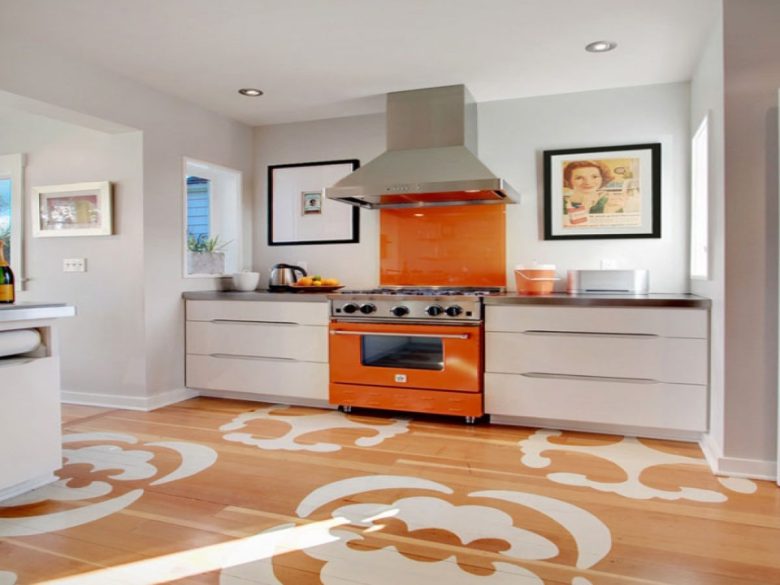cucina-arancione-open-space