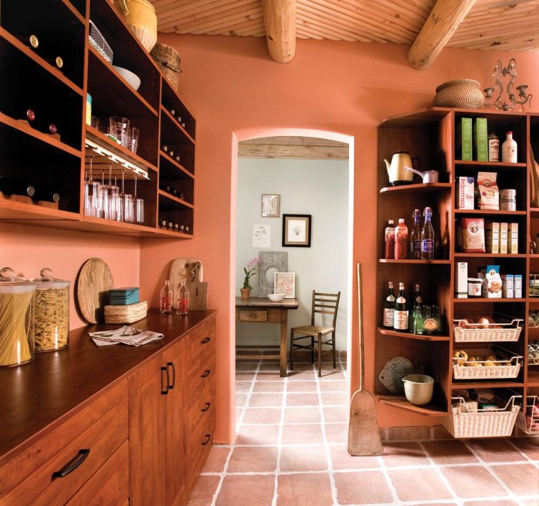 cucina-arancione-rustica