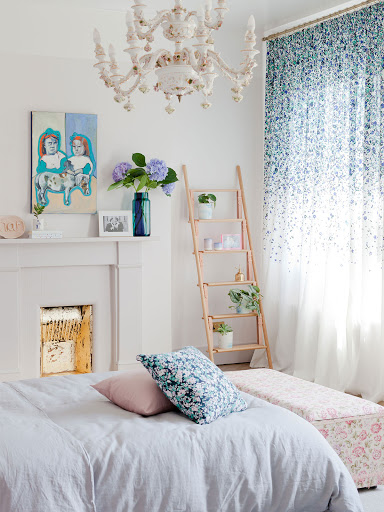 camera-letto-turchese-tende