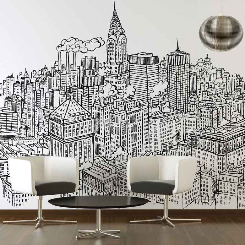 carta-parati-new-york-skyline-bianco-nero