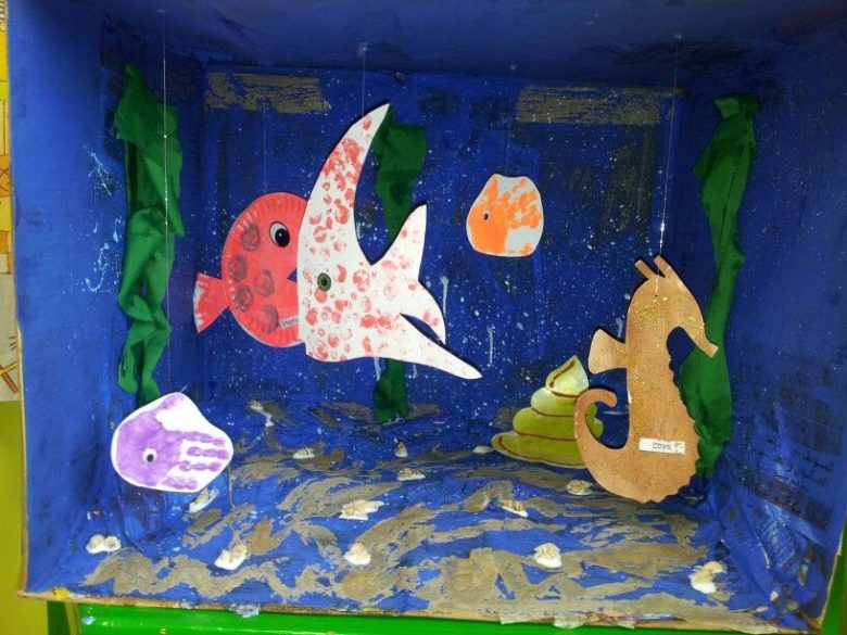 riciclare-scatole-scarpe-acquario