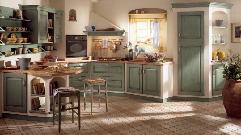 cucina-verde-salvia-shabby