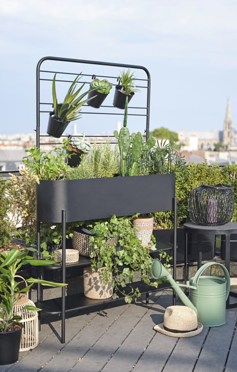 Maisons-du-Monde-fioriera-in-metallo-nero-con-4-vasi