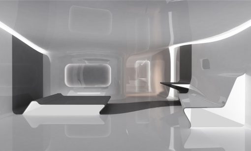 Arredamento futuristico per un open space esclusivo