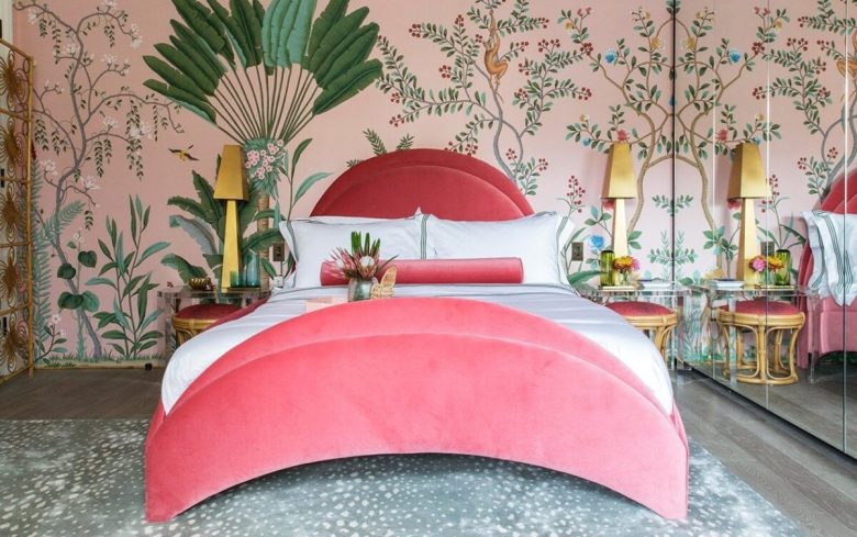 pink-tropical-camera-da-letto