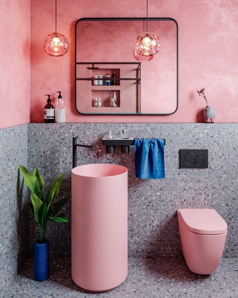 the-power-of-color-arredare-un-piccolo-bagno-con-il-colore-pinky