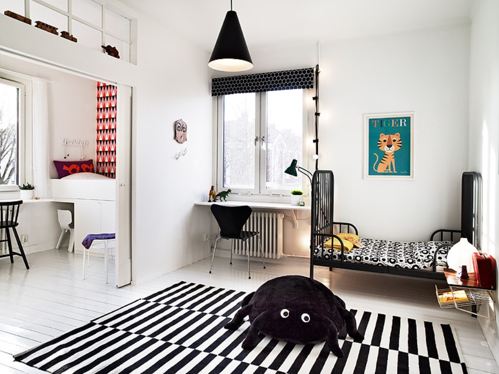 cameretta-scandinava-bianco-e-nero-geometrico