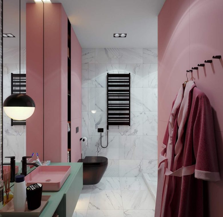 colori-bagno-piccolo-bianco-nero-e-rosa