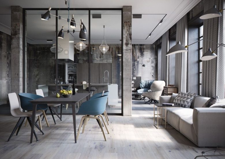 arredare-sala-pranzo-stile-industriale-2