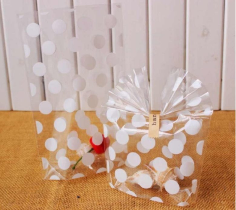 10 Sacchetti Regalo Trasparenti In PVC Con Manici Rossi E Fascette – 17,5x9,5x19,5 Cm, Riutilizzabili, Per Matrimoni, Compleanni, Shopping