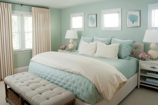 Verde acqua per le pareti della camera da letto: 6 delicate ispirazioni